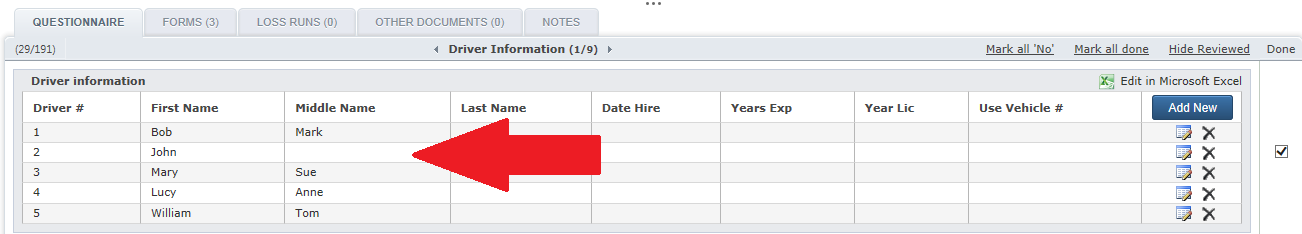 Copy data form your Excel sheet into Appulate